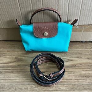 Longchamp Le Pliage Mini Cosmetic Bag Green Tote Bag